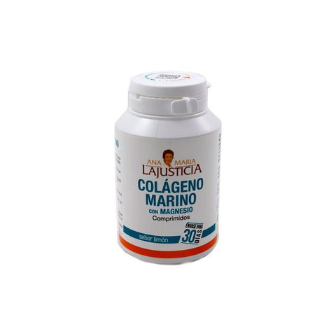 Ana María Lajusticia Marine Collagen with Magnesium in lemon flavor, 180 capsules, dietary supplement from Jag Couture London New York