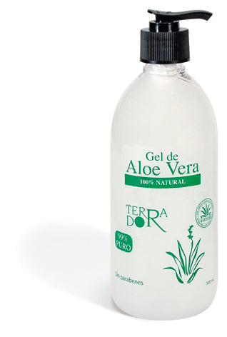 Dherbos Gel Aloe Vera 500ml from Jag Couture London - New York, clear gel in a pump bottle, ideal for soothing and moisturizing skin