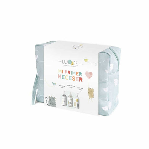 Lua & Lee My First Toilet Bag Set 3 Pieces by Jag Couture London features colorful, soft fabric toiletry bags for kids.