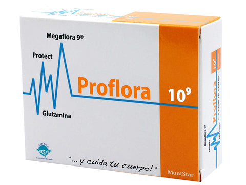 Montstar Proflora 10,9 dietary supplement capsules from Jag Couture London with New York branding, shown in a close-up image.