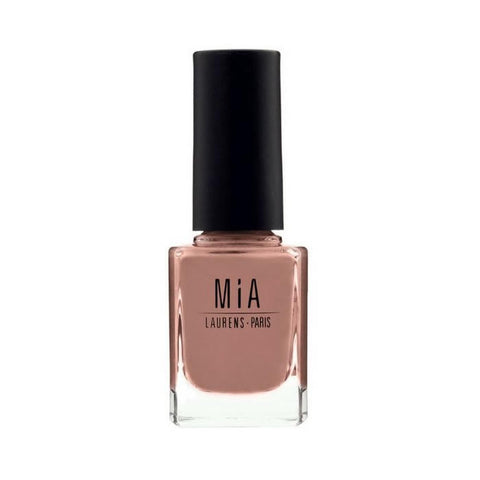 Jag Couture London - New York Mía Cosmetics Nomad Suede nail polish bottle with suede-inspired design and vibrant color.