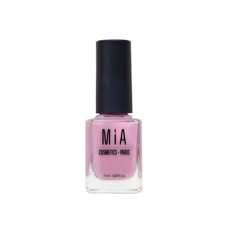 Jag Couture London - New York Mía Cosmetics Chiffon Peony nail polish bottle with soft pink shade and elegant packaging.