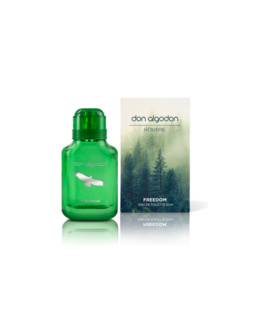 Don Algodón D Algodon Man Freedom perfume bottle by Jag Couture London New York, 30ml, with a sleek design.