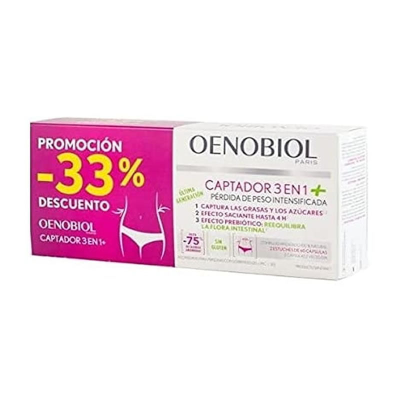 Oenobiol Capture 3 In 1+ Enhanced Weight Loss DUPLO 2X60 Capsules Jag Couture London - New York
