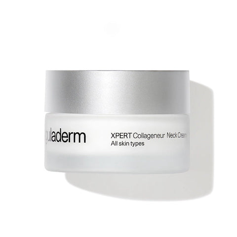 Jag Couture London Xpert Collageneur Neck Cream in 50ml jar, showing smooth, hydrating cream for neck skincare.