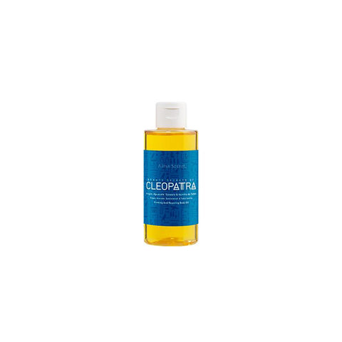 Alma Secret Cleopatra Aceite Firm by Jag Couture London, 150ml, featuring a sleek bottle with luxurious skincare oil.