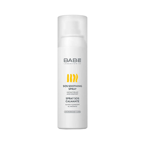 Jag Couture London Babe Sos Soothing Spray 125ml bottle, soft mist with calming ingredients, displayed on a neutral background.
