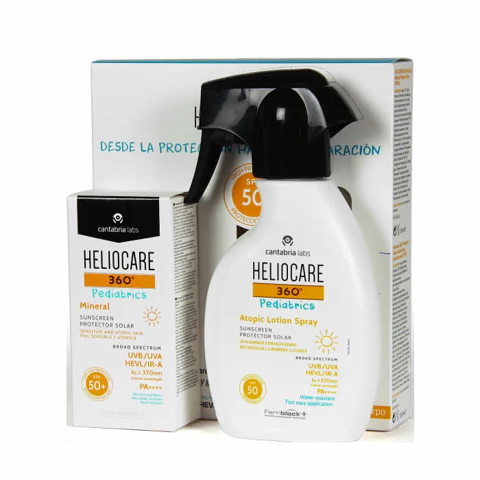 Heliocare 360º Pack Pediatrics Mineral 50ml + Atopic Lotion Spray 75ml Jag Couture London - New York