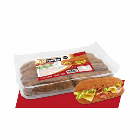 Keto protein bread rolls by Jag Couture London featuring 7 small 50g rolls, fresh and ready to eat.