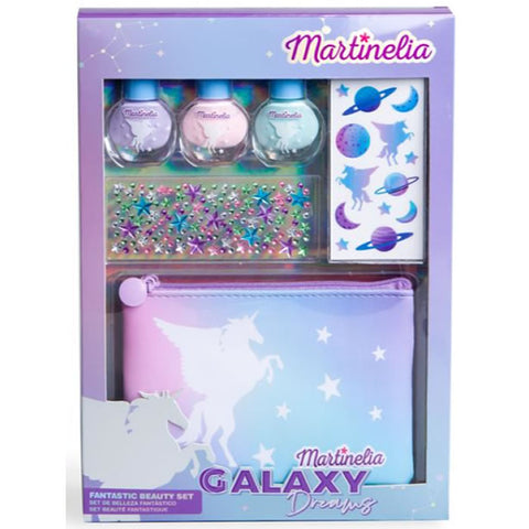 Martinelia Galaxy Dreams Fantastic Beauty Set by Jag Couture London features cosmic-themed makeup and skincare products.