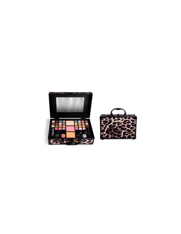 Jag Couture London New York IDC Institute Magic Studio Wild Safari makeup kit with colorful palette and accessories in a compact case