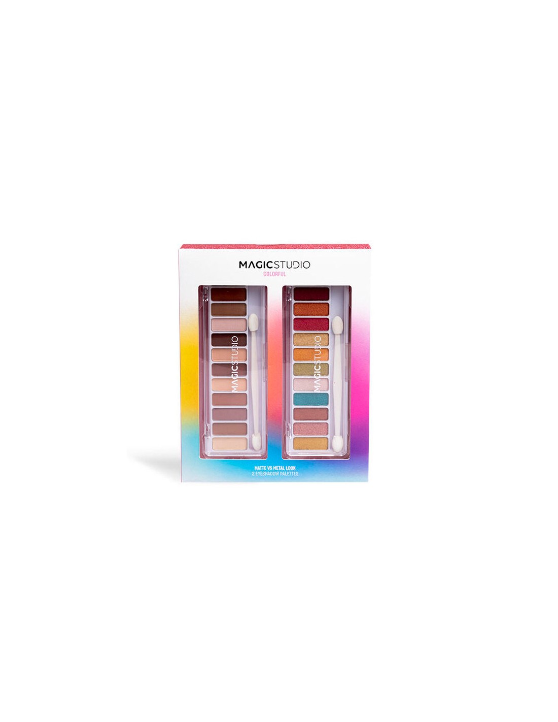 Magic Studio Powerful Cosmetics Magic Paleta Doble Matte y Metal 24 Colores Jag Couture London - New York