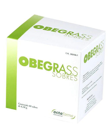 Actafarma Obegrass herbal envelopes by Jag Couture London featuring natural ingredients in elegant packaging.