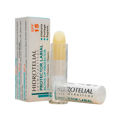 Hidrotelial Active Lip Protectant in 4.5g jar by Jag Couture London New York, featuring a sleek lip balm container.
