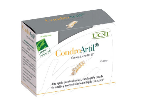 100% Natura Condroartil with Collagen Uc-Ii supplement capsules by Jag Couture London - New York, 30 cap bottles.