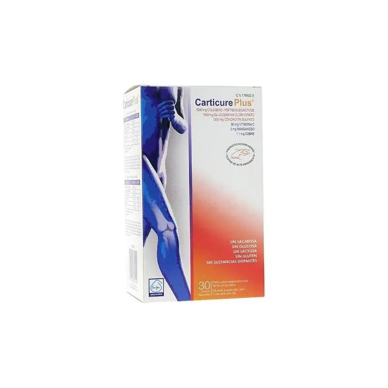 Arafarma Carticure Plus supplement packets by Jag Couture London - New York, showing 30 packets of 11.6g each.