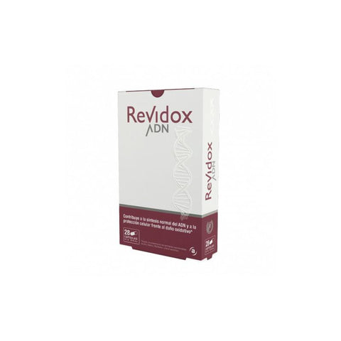 Revidox DNA dietary supplement capsules by Jag Couture London - New York, showing a bottle of 28 capsules on a white background.