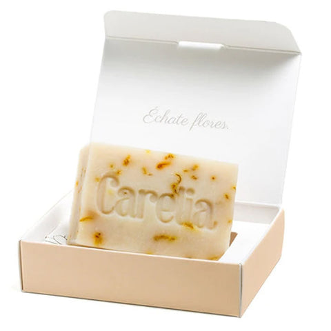 Organic Calendula soap by Jag Couture London, botanical artisan soap in a 100g bar with natural floral ingredients.