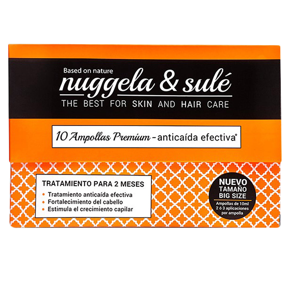 Nuggela & Sulé Anti Hair Loss 10 Vials by Jag Couture London - New York, featuring clear vial packaging with product information.