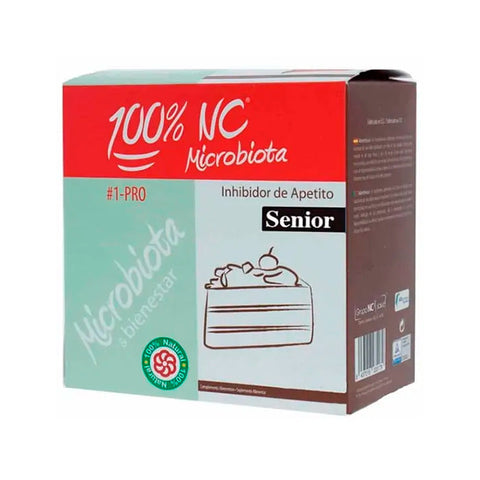 Jag Couture London senior microbiota appetite inhibitor supplement bottle with label and cap, designed for digestive health.
