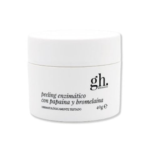 Jar of GH Enzyme Peeling with Papain and Bromelain by Jag Couture London showing the product container with label details.