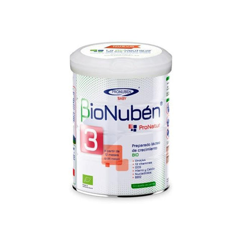 Bionubén Pronatur 3 Organic Milk for Growth, 800g jar, natural infant formula by Jag Couture London New York