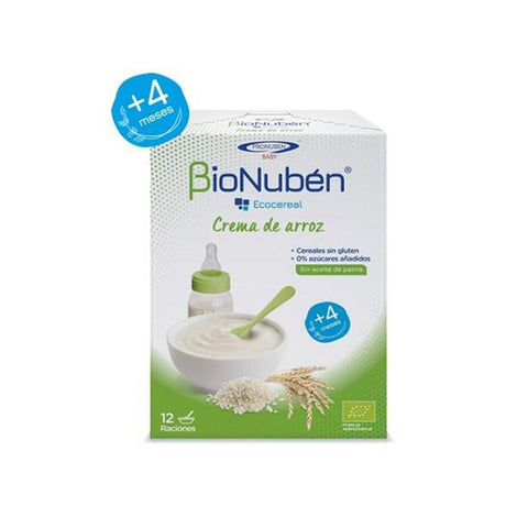 Bionubén Ecocereal Cream of Arroz in 250g jar, natural rice-based baby food from Jag Couture London - New York