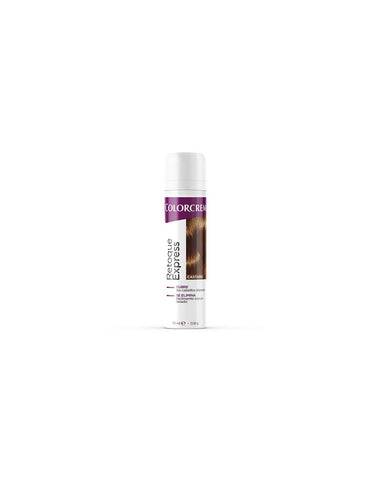 Eugene Perma Colorcrem Retoque Express Tinte Spray in 75ml, castaño shade, used for quick hair color touch-ups and styling.