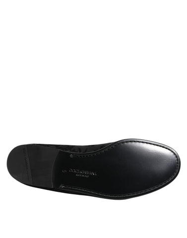 Black Floral Brocade Loafers Men Dress Shoes