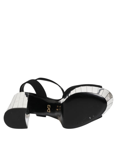 Black Crystal Ankle Strap Keira Sandal Shoes