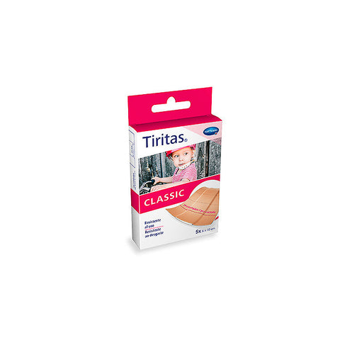 Jag Couture London New York Hartmann Classic Precut Plasters, 6x50cm, 5 pack, sterile adhesive bandages on a white background.