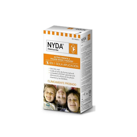 Jag Couture London - New York Casen Nyda lice and nit treatment in a package with applicator, designed for effective lice removal.