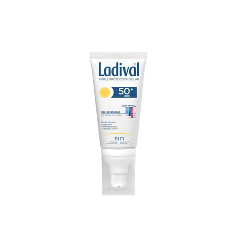 Ladival Piel Sensible SPF 50 Gel Facial in 50ml tube, suitable for sensitive skin, by Jag Couture London New York.