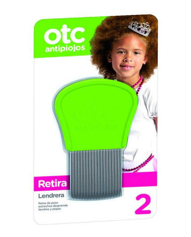 Otc Anti-Lice Lendrera by Jag Couture London New York, handheld lice comb with fine teeth for effective lice removal.