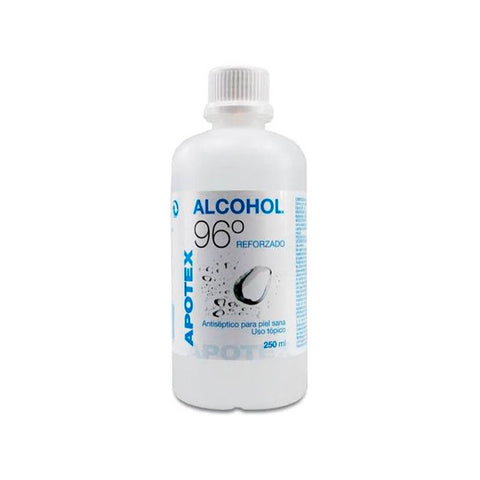 Jag Couture London - New York Apotex Alcohol 96º antiseptic 250ml bottle, clear liquid sanitizer with flip cap.