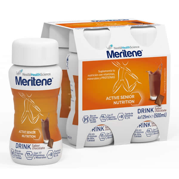 Meritene Active Senior Nutrition Drink Sabor Chocolate 4x125ml Jag Couture London - New York