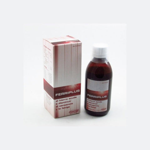 Pharmasor Ferriplus syrup bottle from Jag Couture London - New York, 250ml, with the label and cap visible.