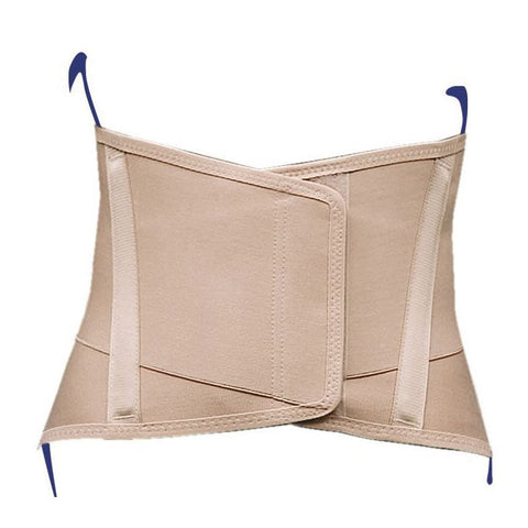 Prim Elastic Sacrolumbar Girdle by Jag Couture London - New York, showing a beige elastic lumbar support belt in size S XL.
