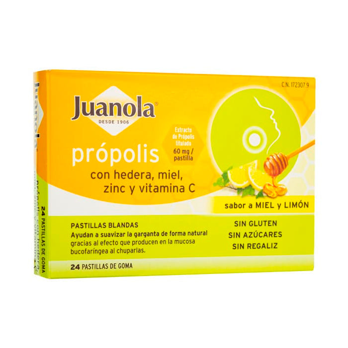 Juanola Propolis Hedera, Honey, Zinc and Vitamin C 24U