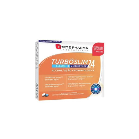 Forté Pharma Turboslim Cronobiologic Action 24 capsules in a blister pack, designed to support weight management and metabolism.