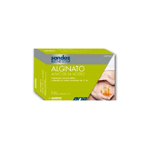 Sandoz Alginato 20 sachets by Jag Couture London - New York, featuring the product packaging with sachets visible.