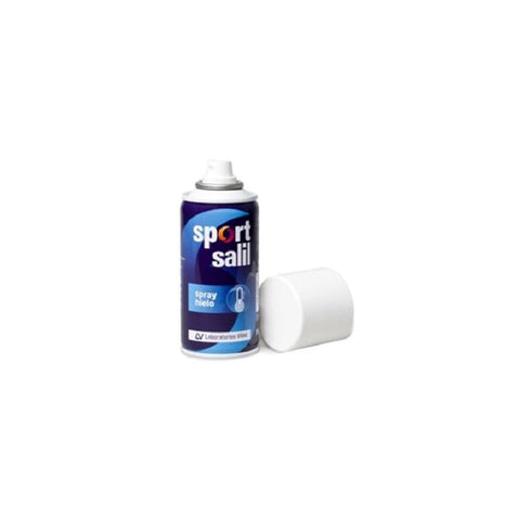 Laboratorios Viñas Sportsalil Spray Hielo 150ml, cooling pain relief spray with spray nozzle, in a white and blue bottle