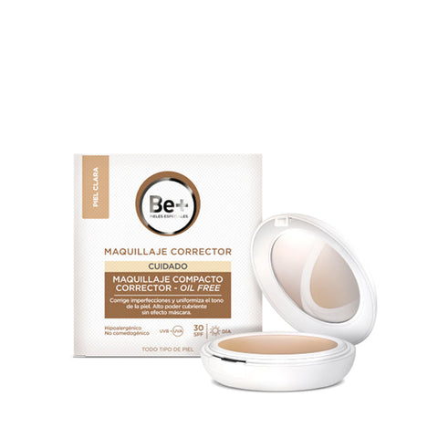 Jag Couture London Be+ Make-up Compact Concealer SPF30 in clear skin shade, 10g, with compact case and applicator included.