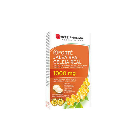 Chewable tablets of Forté Pharma Royal Jelly with pineapple flavor, 20 tablets, from Jag Couture London - New York.