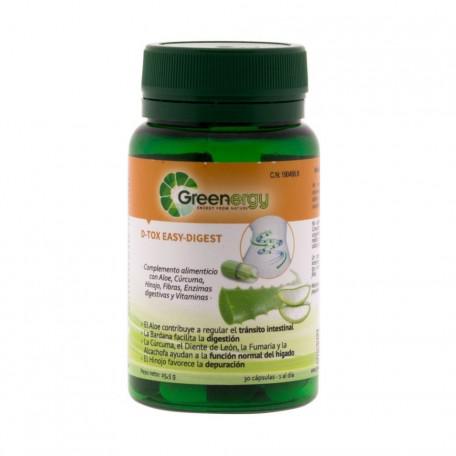 D-Tox Easy Digest supplement by Jag Couture London featuring 30 capsules for digestive support and detoxification.