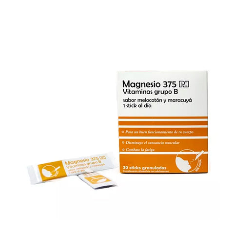 Jag Couture London - New York Ph Magnesium 375 Vitamin B Group 20 sticks, powdered supplement with colorful sticks in a box.