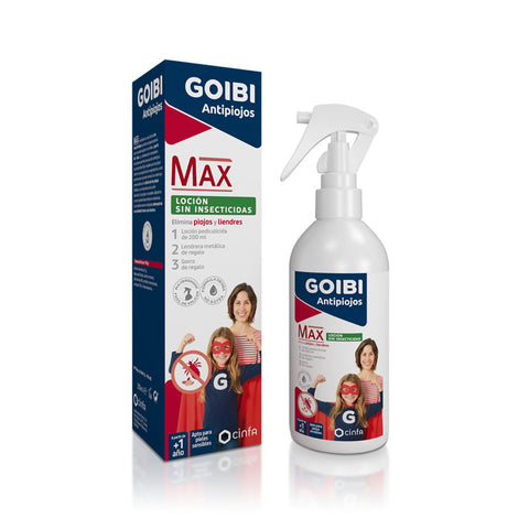 Jag Couture London Goibi Anti-Lice Max 200ml bottle, a clear anti-lice treatment with blue and white packaging.