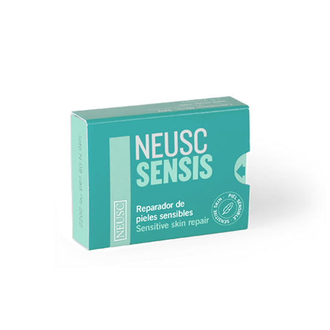 Neusc Sensis Sensitive Skin 24g tablet by Jag Couture London - New York, showing the product packaging and tablet.