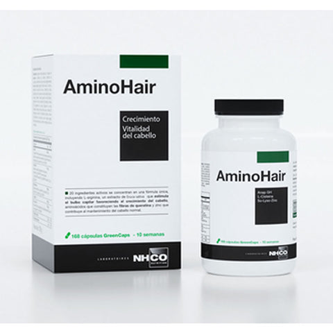 Jag Couture London aminoHair hair growth capsules bottle, 168 capsules for hair vitality and strengthening.