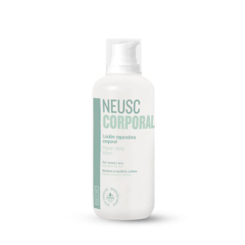 Neusc Body Repair Lotion 500ml by Jag Couture London New York, shown in a clear bottle with white lotion and minimalist design.